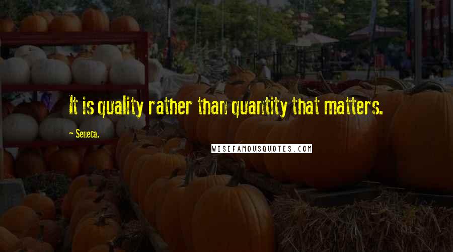 Seneca. Quotes: It is quality rather than quantity that matters.