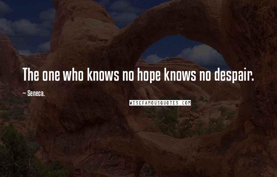 Seneca. Quotes: The one who knows no hope knows no despair.