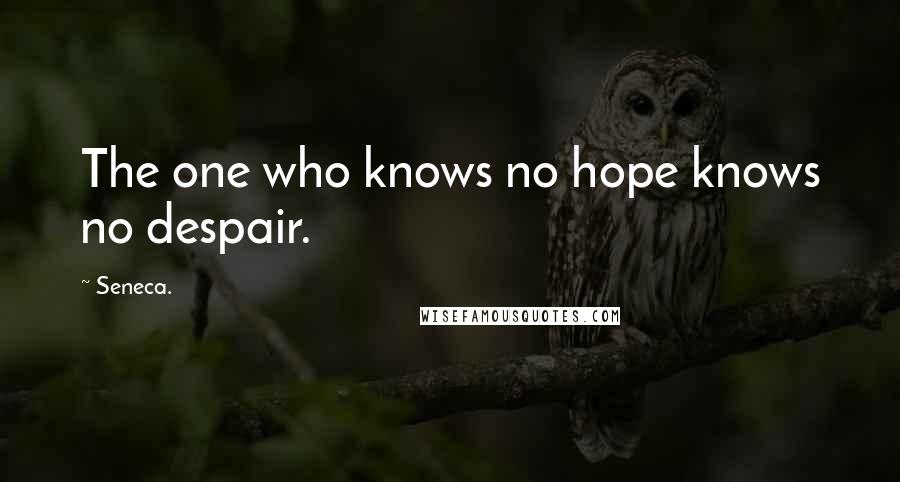 Seneca. Quotes: The one who knows no hope knows no despair.