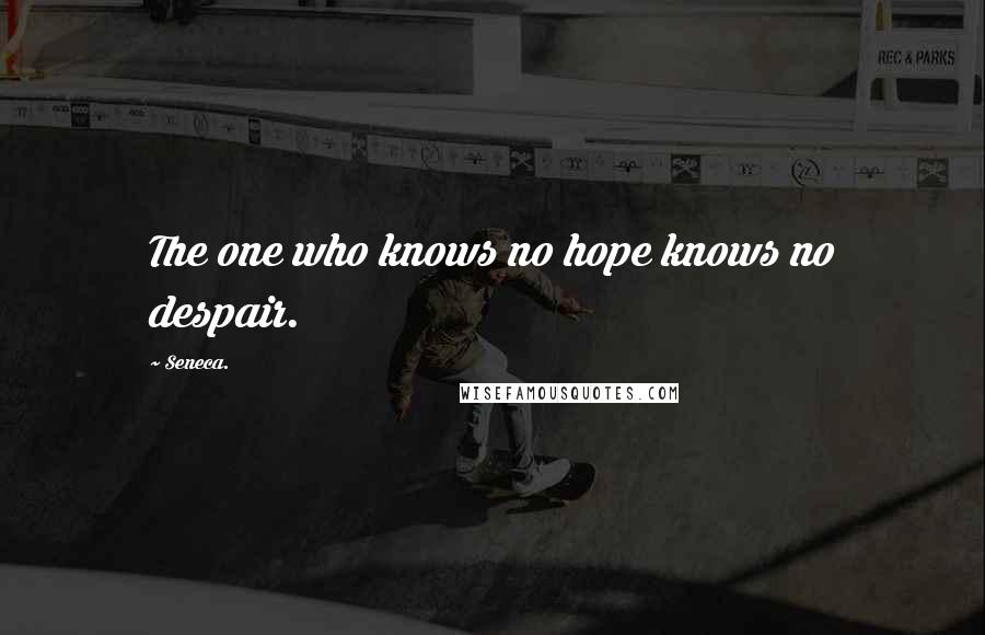 Seneca. Quotes: The one who knows no hope knows no despair.