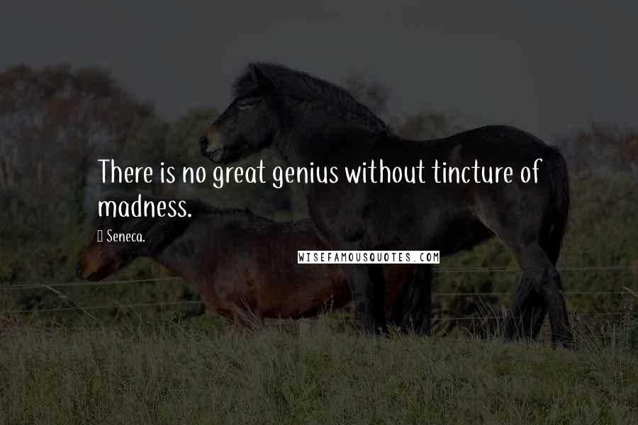 Seneca. Quotes: There is no great genius without tincture of madness.