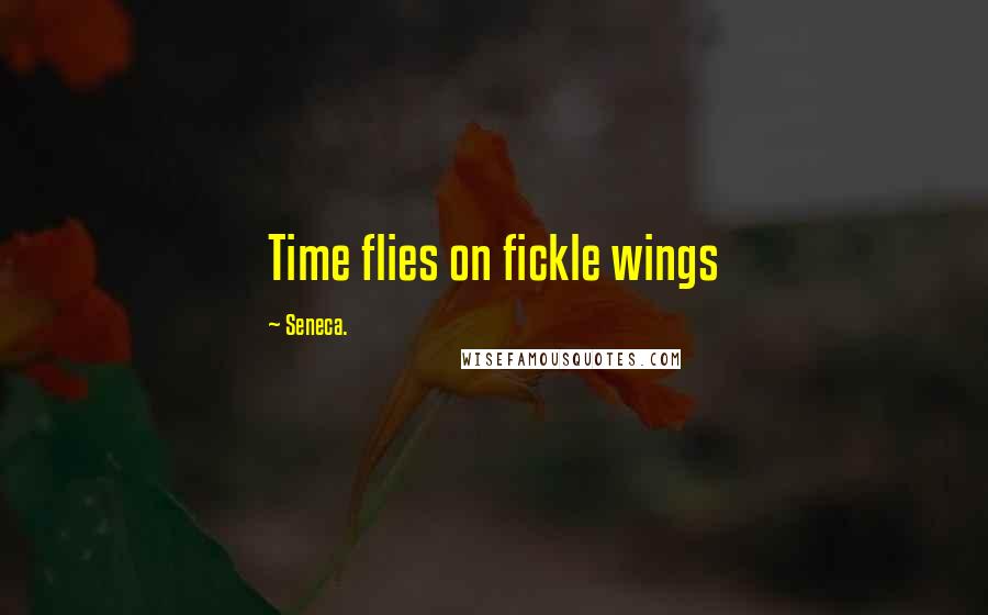 Seneca. Quotes: Time flies on fickle wings