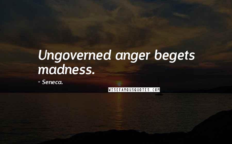 Seneca. Quotes: Ungoverned anger begets madness.