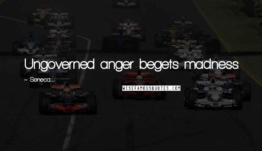 Seneca. Quotes: Ungoverned anger begets madness.