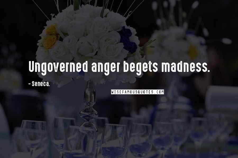 Seneca. Quotes: Ungoverned anger begets madness.