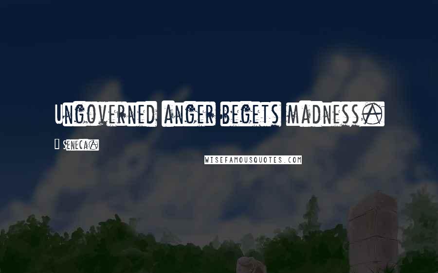 Seneca. Quotes: Ungoverned anger begets madness.