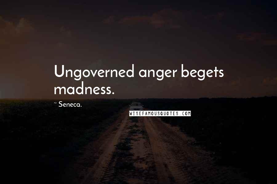 Seneca. Quotes: Ungoverned anger begets madness.