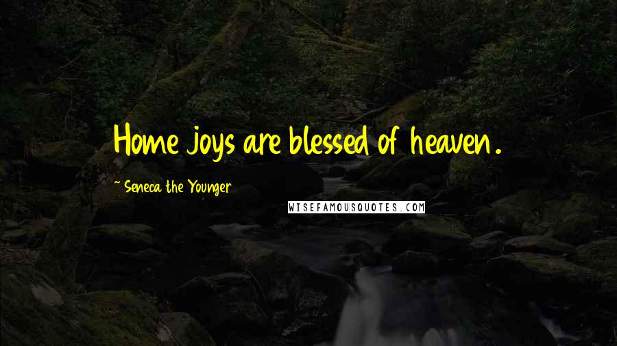 Seneca The Younger Quotes: Home joys are blessed of heaven.