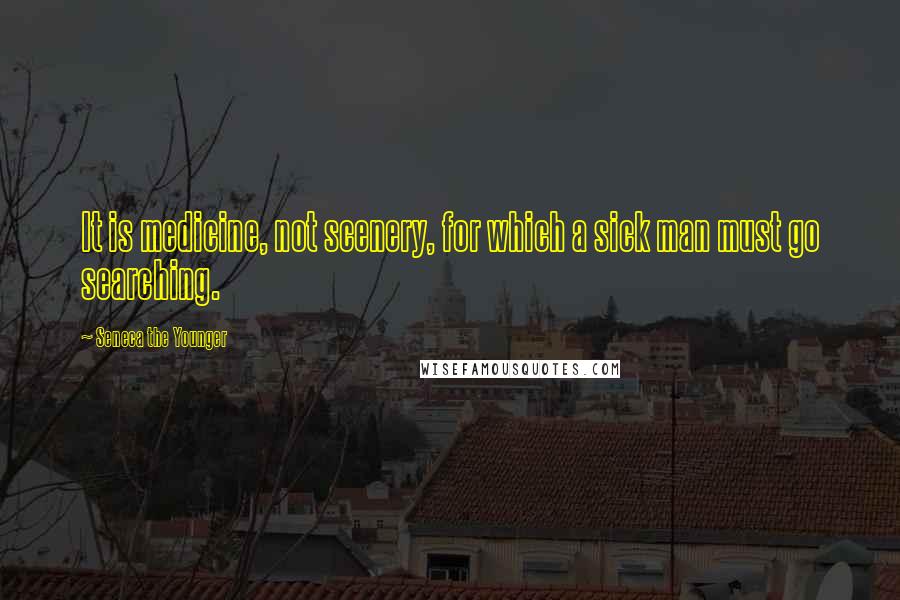 Seneca The Younger Quotes: It is medicine, not scenery, for which a sick man must go searching.