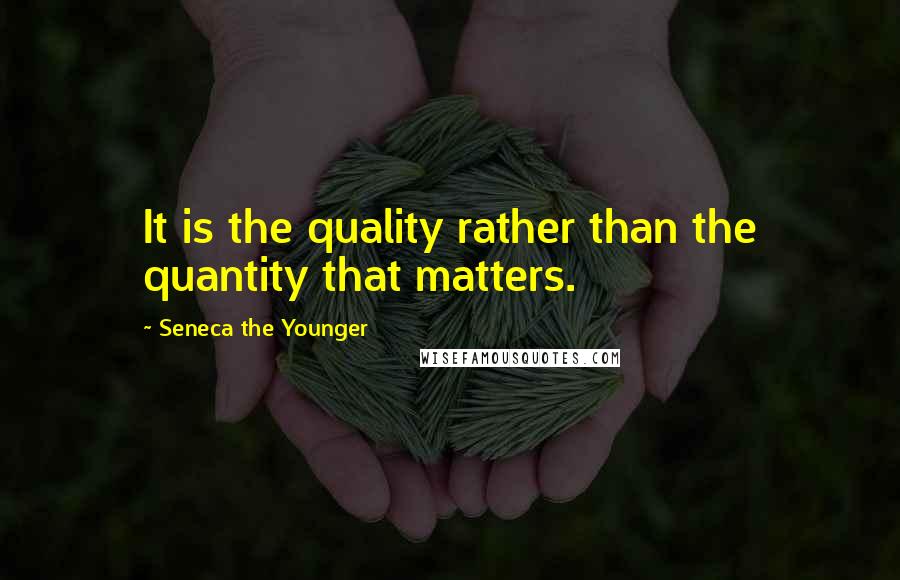 Seneca The Younger Quotes: It is the quality rather than the quantity that matters.