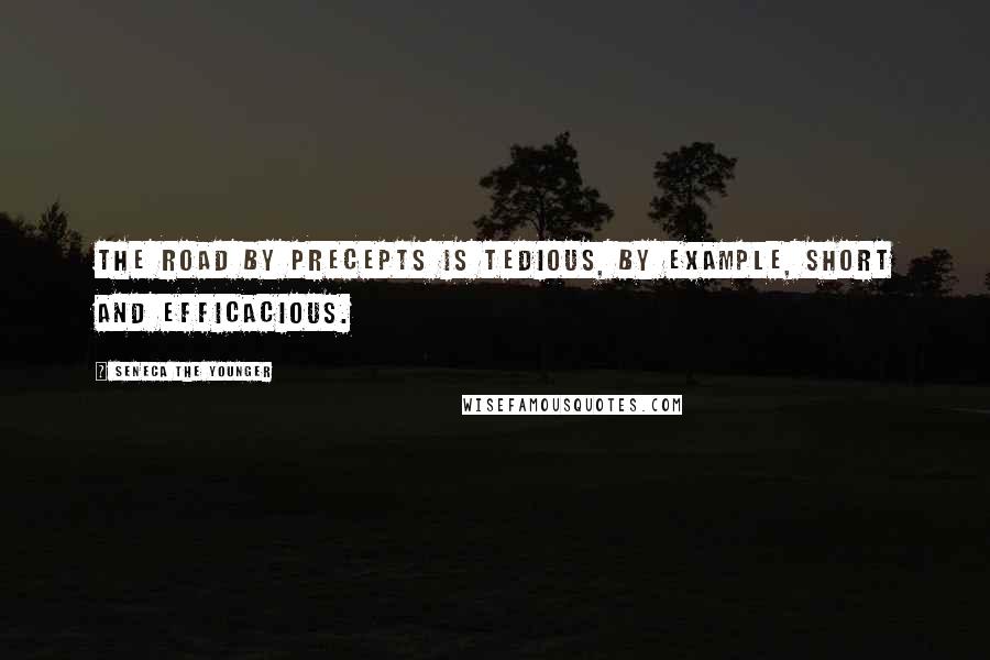 Seneca The Younger Quotes: The road by precepts is tedious, by example, short and efficacious.