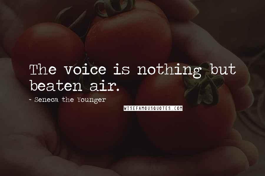 Seneca The Younger Quotes: The voice is nothing but beaten air.