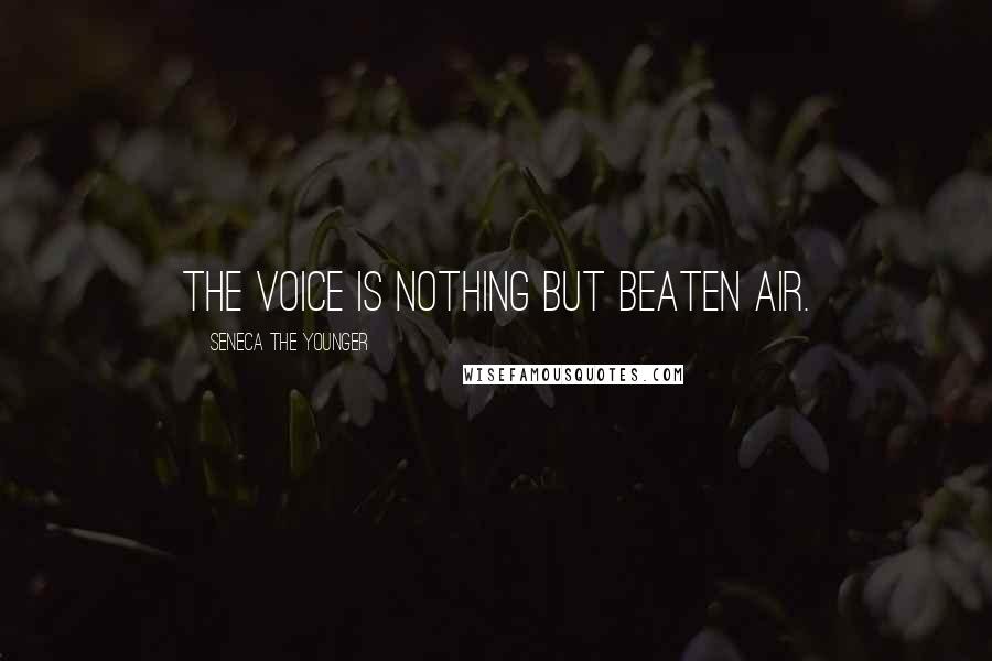 Seneca The Younger Quotes: The voice is nothing but beaten air.