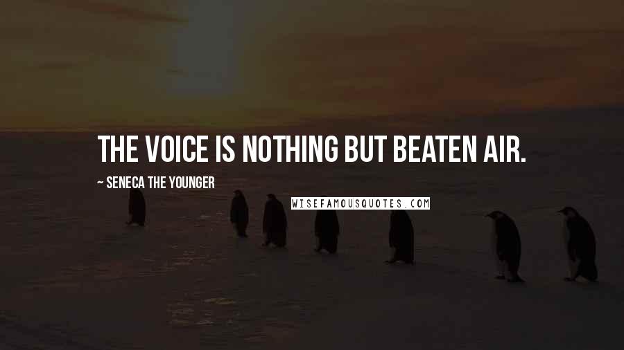 Seneca The Younger Quotes: The voice is nothing but beaten air.