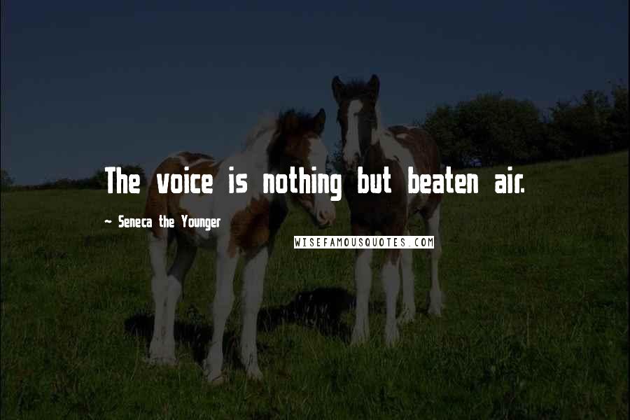 Seneca The Younger Quotes: The voice is nothing but beaten air.