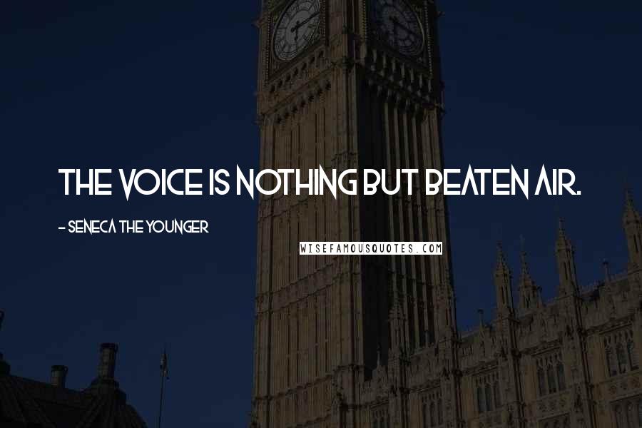 Seneca The Younger Quotes: The voice is nothing but beaten air.