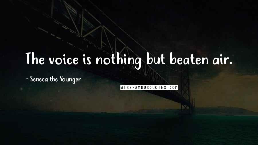 Seneca The Younger Quotes: The voice is nothing but beaten air.