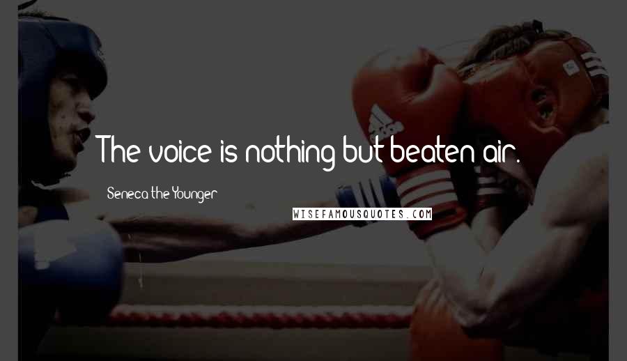 Seneca The Younger Quotes: The voice is nothing but beaten air.