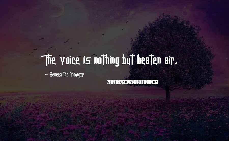 Seneca The Younger Quotes: The voice is nothing but beaten air.