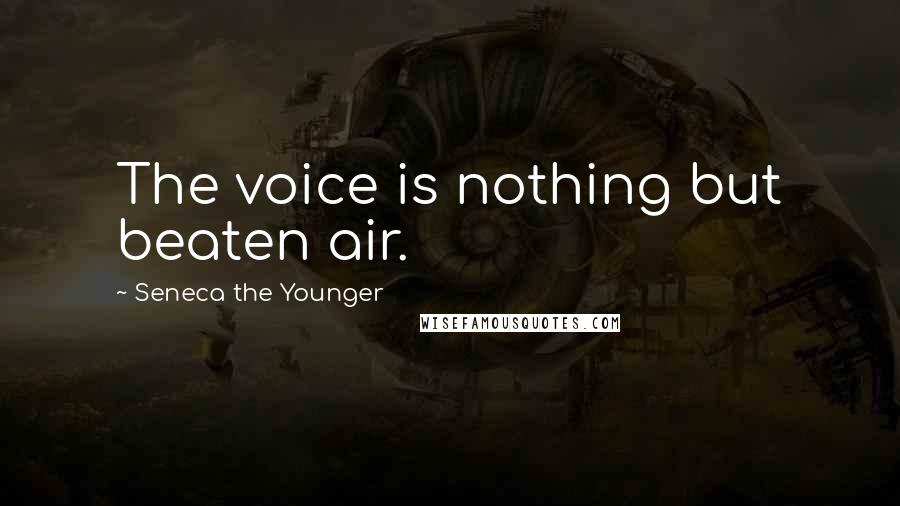 Seneca The Younger Quotes: The voice is nothing but beaten air.