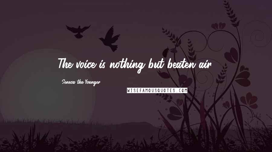 Seneca The Younger Quotes: The voice is nothing but beaten air.