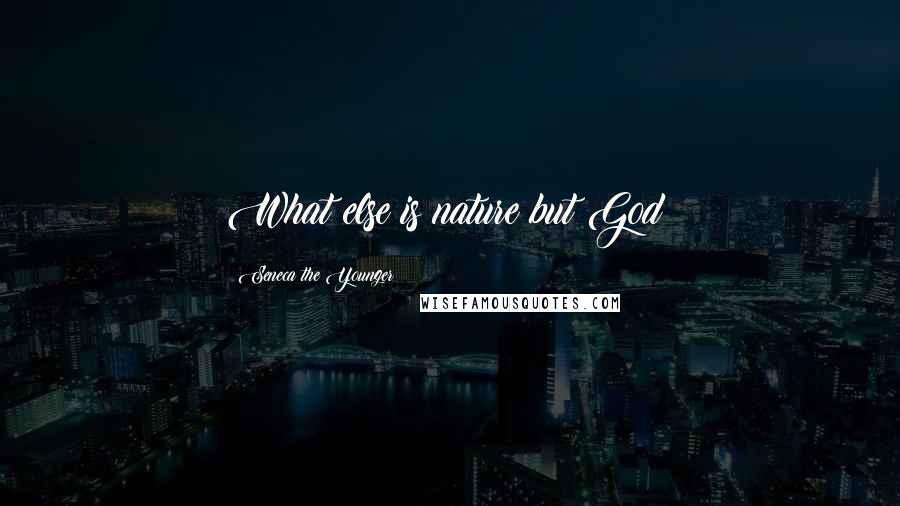 Seneca The Younger Quotes: What else is nature but God?