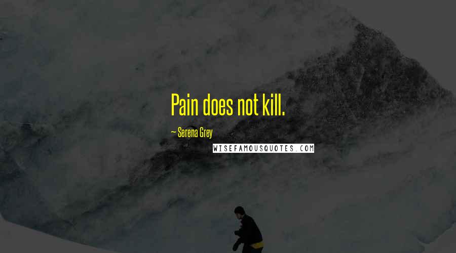 Serena Grey Quotes: Pain does not kill.