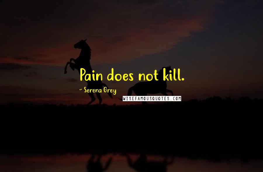 Serena Grey Quotes: Pain does not kill.