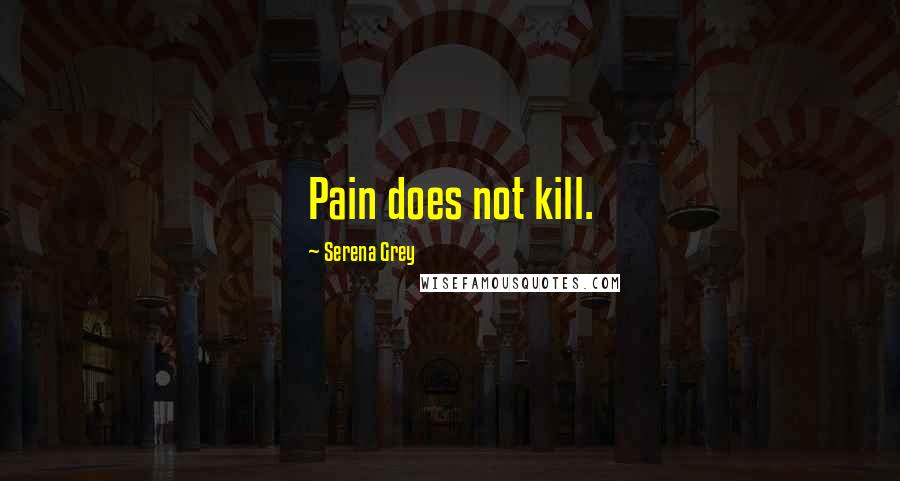 Serena Grey Quotes: Pain does not kill.