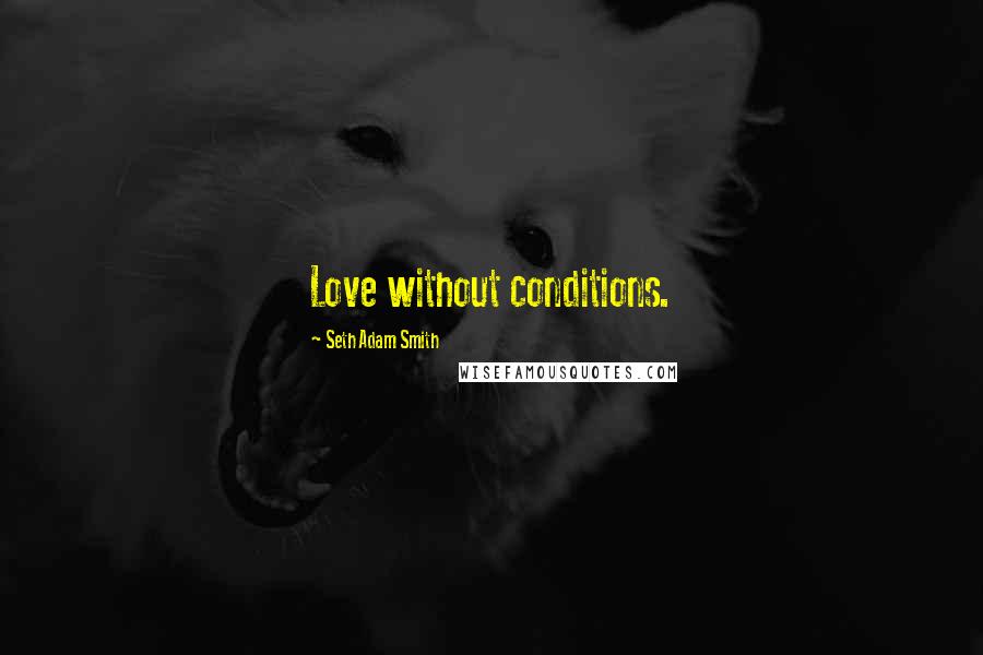 Seth Adam Smith Quotes: Love without conditions.