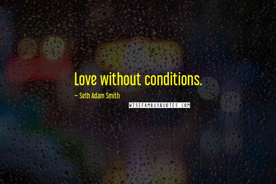 Seth Adam Smith Quotes: Love without conditions.
