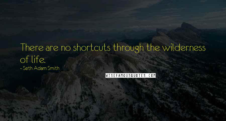 Seth Adam Smith Quotes: There are no shortcuts through the wilderness of life.