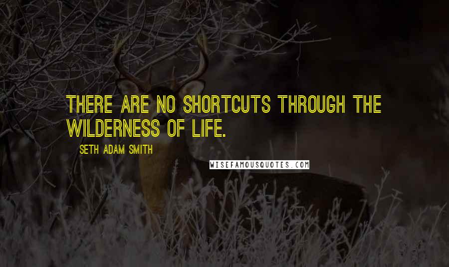 Seth Adam Smith Quotes: There are no shortcuts through the wilderness of life.