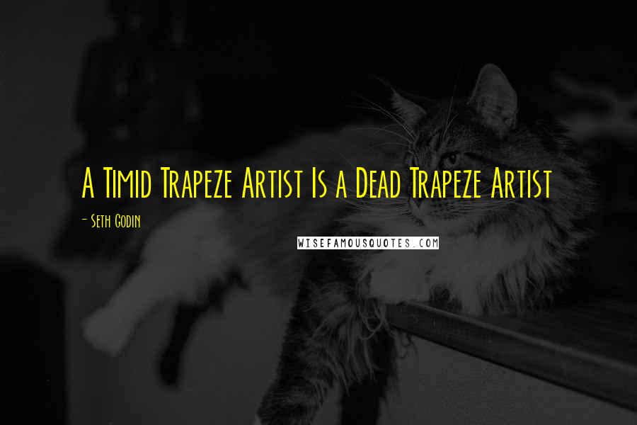 Seth Godin Quotes: A Timid Trapeze Artist Is a Dead Trapeze Artist