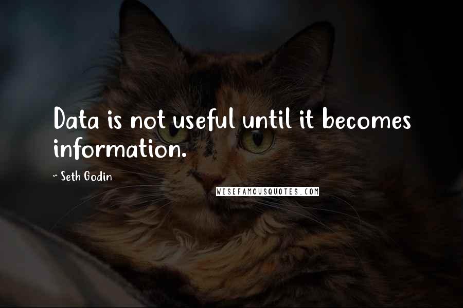 Seth Godin Quotes: Data is not useful until it becomes information.