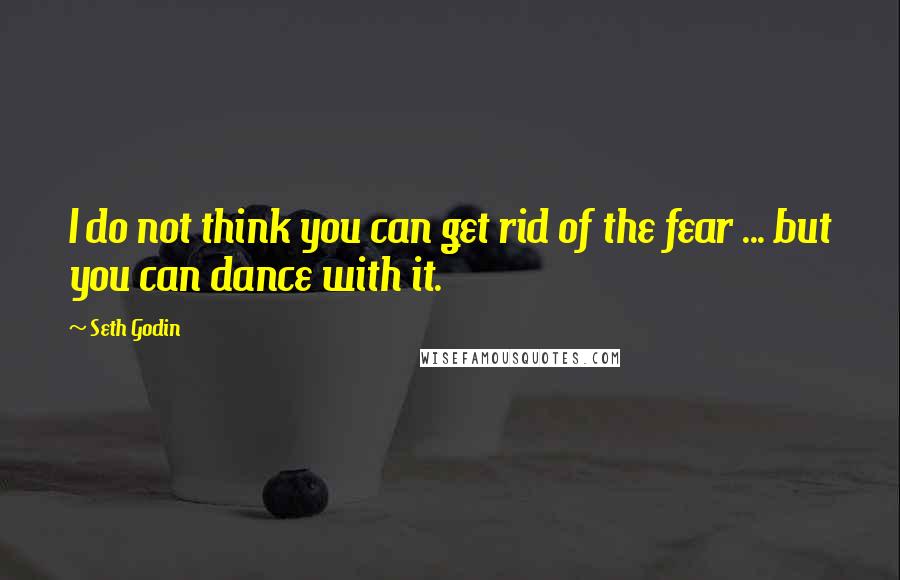 Seth Godin Quotes: I do not think you can get rid of the fear ... but you can dance with it.