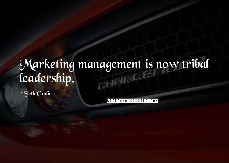 Seth Godin Quotes: Marketing management is now tribal leadership.