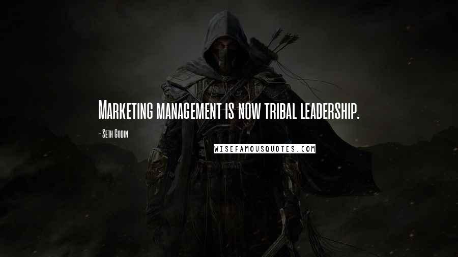Seth Godin Quotes: Marketing management is now tribal leadership.