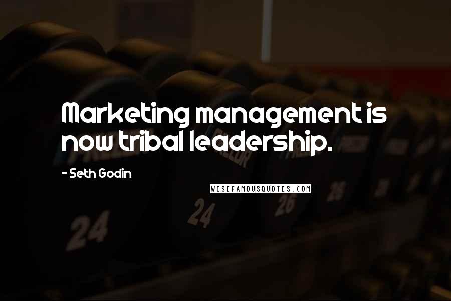 Seth Godin Quotes: Marketing management is now tribal leadership.