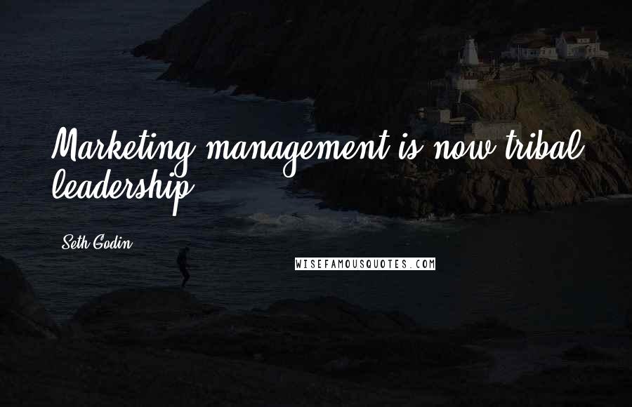 Seth Godin Quotes: Marketing management is now tribal leadership.