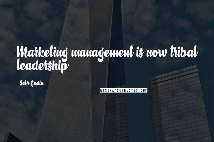 Seth Godin Quotes: Marketing management is now tribal leadership.