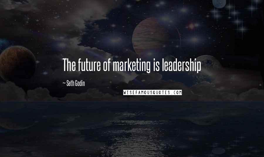 Seth Godin Quotes: The future of marketing is leadership