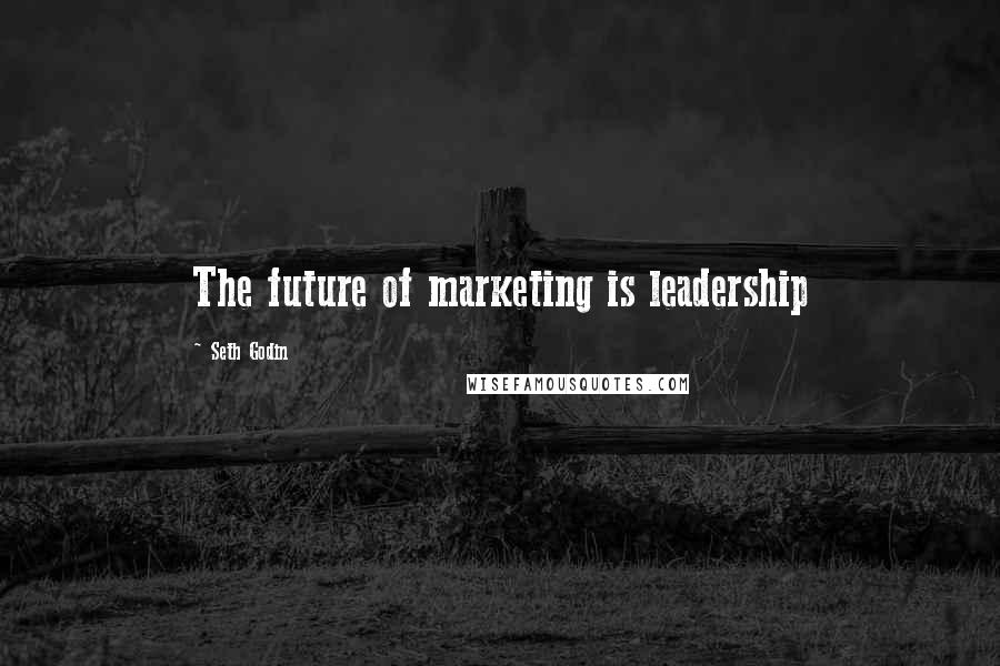 Seth Godin Quotes: The future of marketing is leadership
