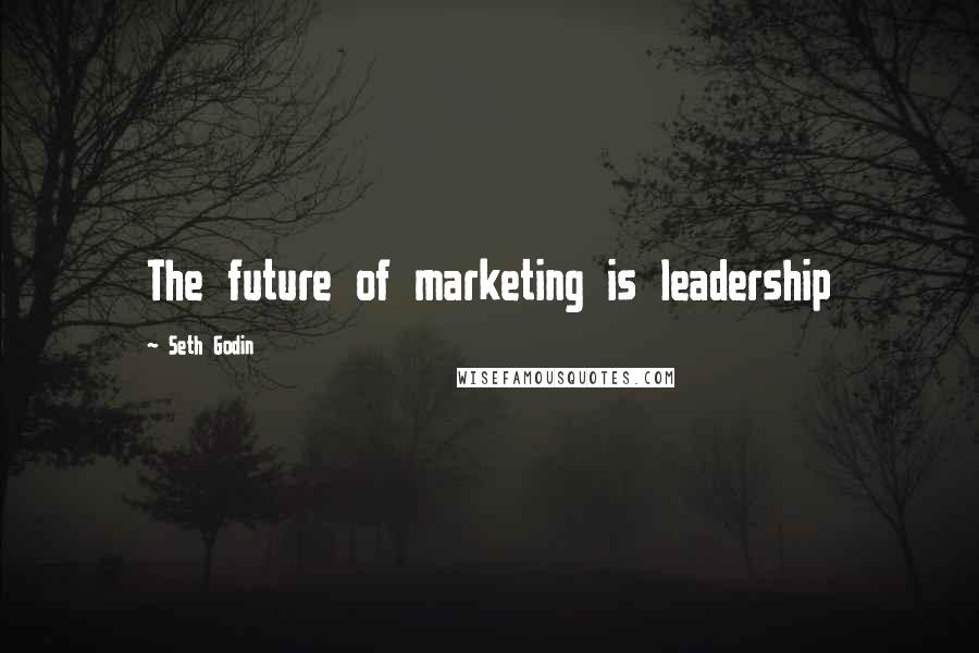 Seth Godin Quotes: The future of marketing is leadership
