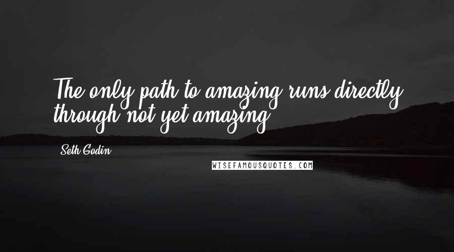 Seth Godin Quotes: The only path to amazing runs directly through not-yet-amazing