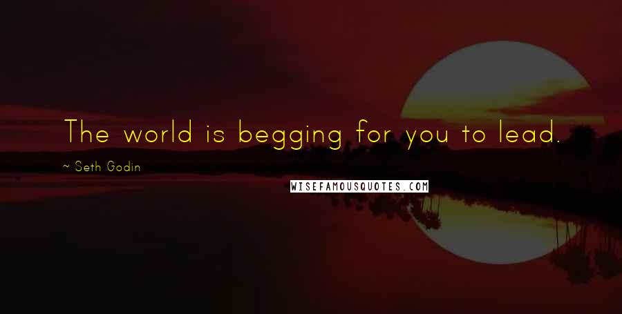 Seth Godin Quotes: The world is begging for you to lead.