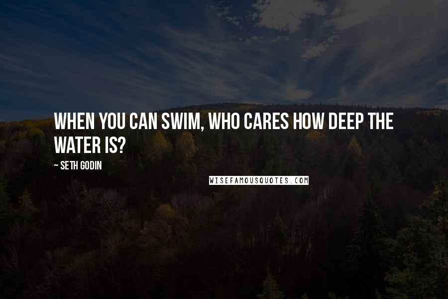 Seth Godin Quotes: When you can swim, who cares how deep the water is?