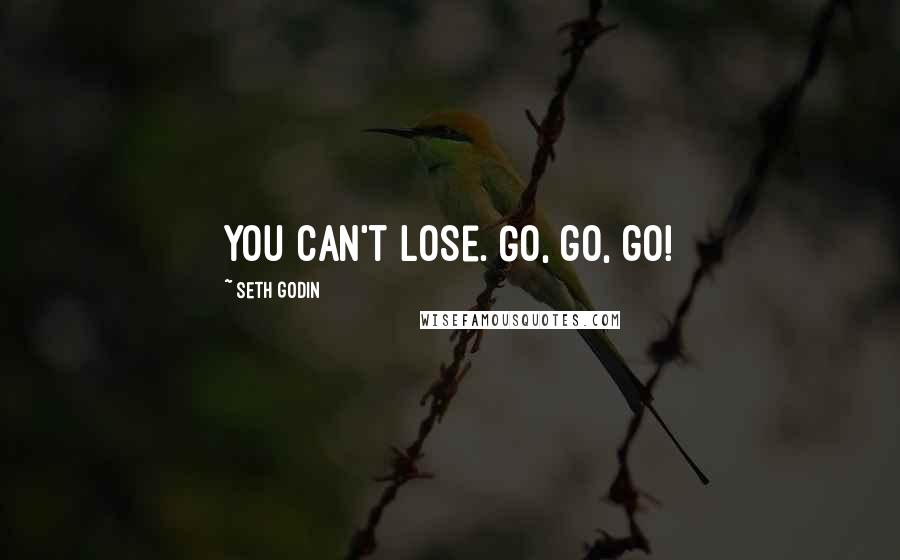 Seth Godin Quotes: You can't lose. Go, go, go!