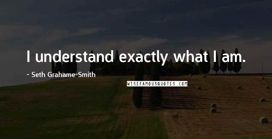 Seth Grahame-Smith Quotes: I understand exactly what I am.
