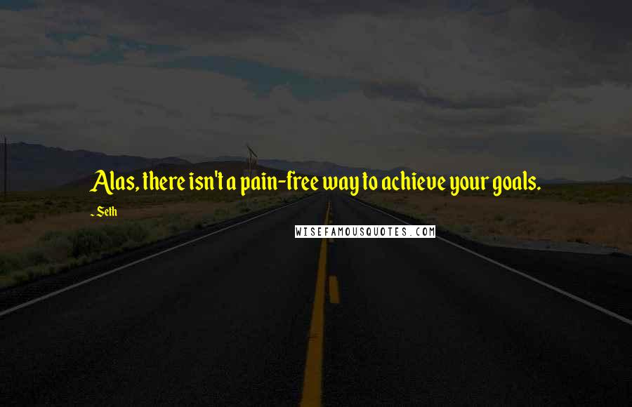 Seth Quotes: Alas, there isn't a pain-free way to achieve your goals.